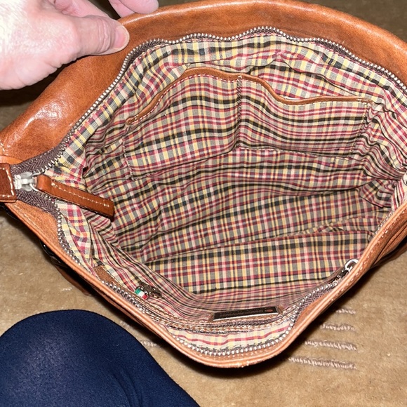 Marco Buggiani made in Italy Dark tan Leather Bag crossbody satchel Gorgeous! - Picture 6 of 7